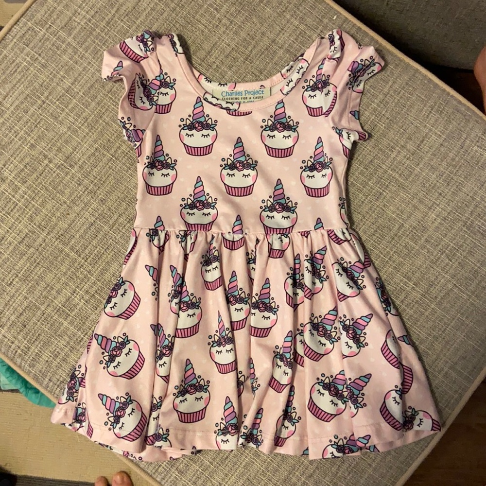 Dot dot smile unicorn cupcake dress